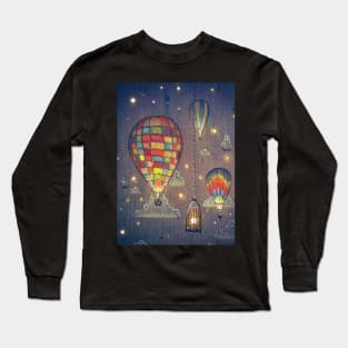 Baloon Sky Stars Fishing Long Sleeve T-Shirt